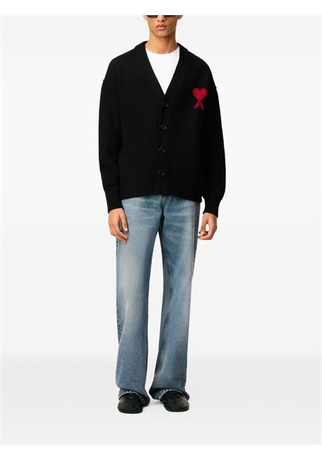 adc cardigan man black AMI PARIS | UKC367.018009